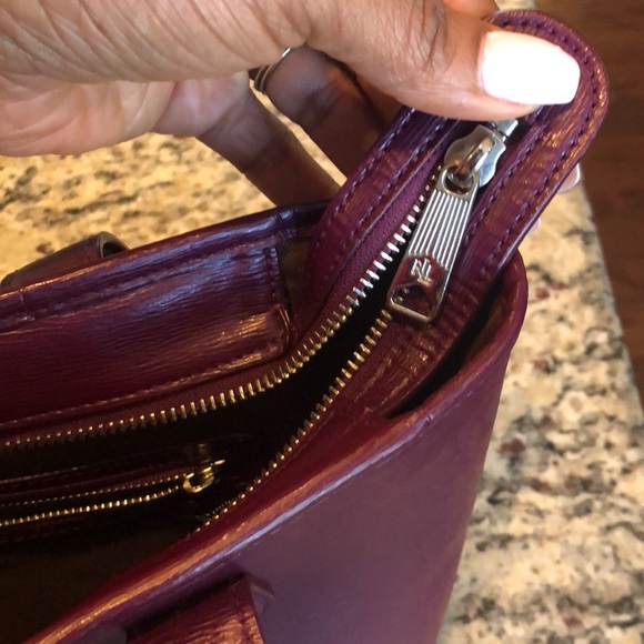 Burgundy Ralph Lauren Tote Bag - Picture 5 of 5